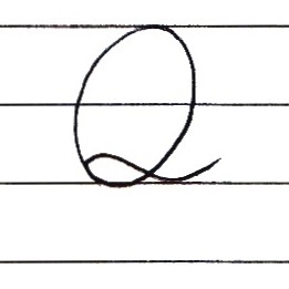 英語の筆記体を書いてみよう Q Q Cursive Alphabet