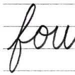 短い英単語を筆記体で書いてみよう　”three” & “four” in cursive