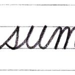 筆記体で書こう　”summer” in cursive