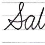 筆記体で書こう　”Saturday” in cursive