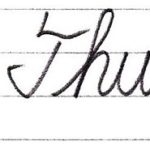 筆記体で書こう　”Thursday” & “Friday” in cursive