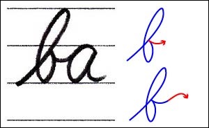 筆記体 小文字bからのつなげ方 How To Connect From Cursive B