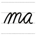 筆記体　小文字 m からのつなげ方　How to connect from cursive m