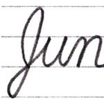 筆記体で書こう　”June” & ”July” in cursive