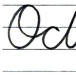 筆記体で書こう　”October” in cursive