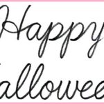 筆記体で書こう　”Happy Halloween” in cursive