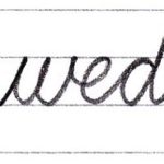 筆記体で書こう　”Wedding / wedding” in cursive