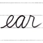 筆記体で書こう　”ear” & ”year” in cursive