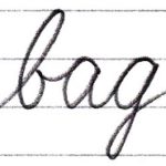 筆記体で書こう　bag / big in cursive